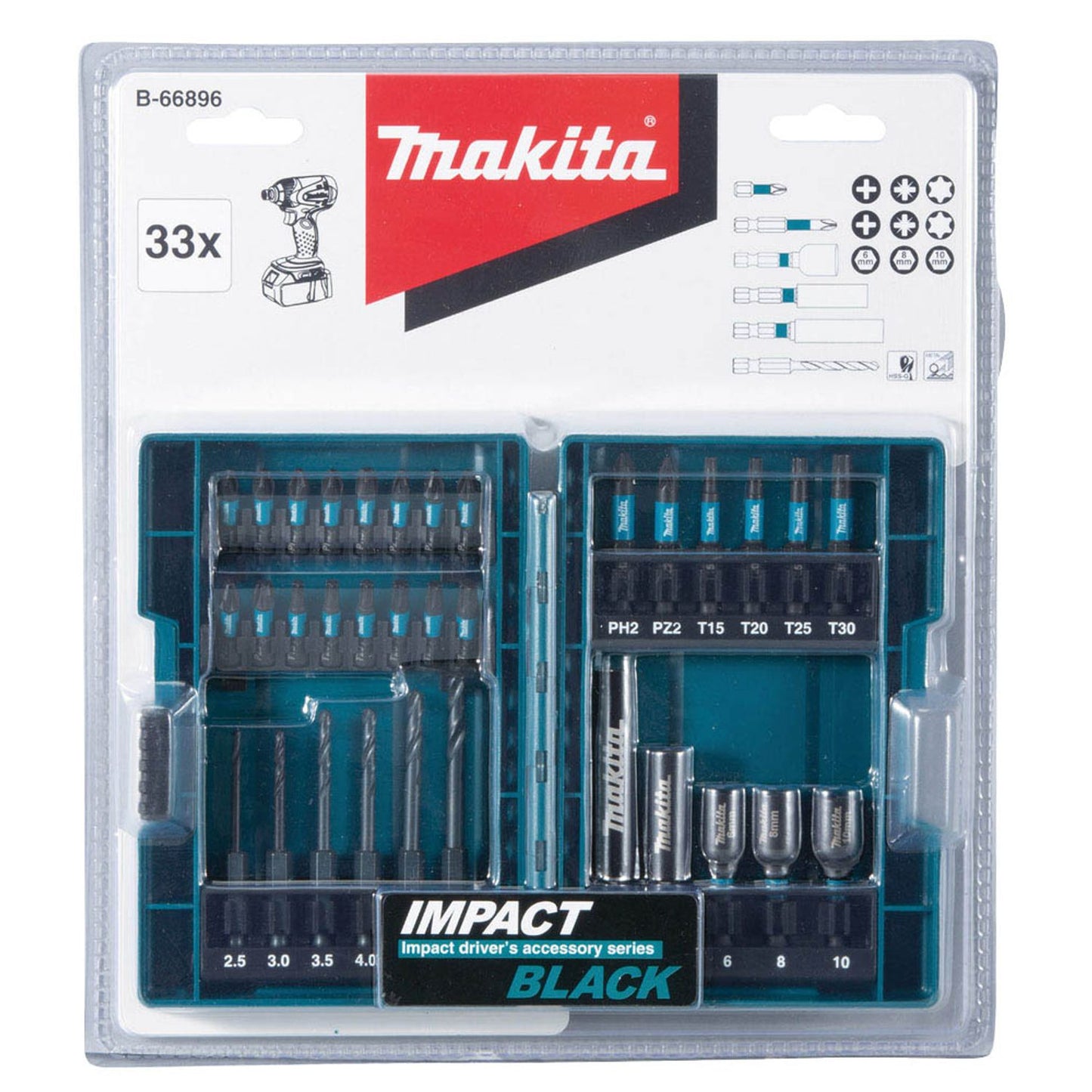 makita Bohrer- und Bit-Set, 33-teilig | B-66896