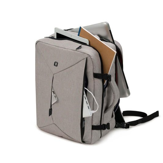 DICOTA Laptop-Rucksack Backpack Dual Plus EDGE Kunstfaser grau 29,0 l bis 39,6 cm (15,6 Zoll) | D31716