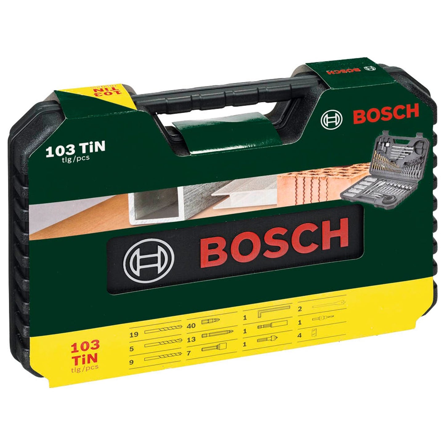 BOSCH TiN V-Line Set Bohrer- und Bit-Set, 103-teilig | 2607017367