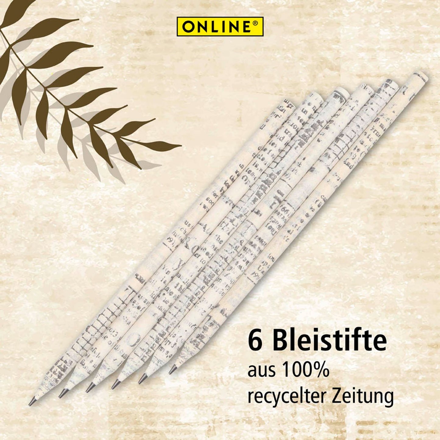 ONLINE® Save My World Bleistifte HB grau | 7919 | 1 Pack = 6 St.