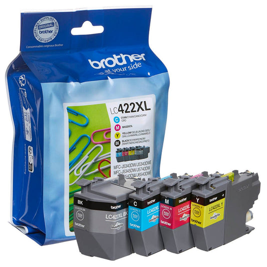brother LC-422XLVAL schwarz, cyan, magenta, gelb Druckerpatronen, 4er-Set | LC422XLVAL | 1 Pack = 4 St.
