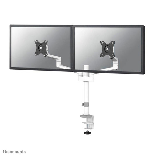 Neomounts Monitor-Halterung weiß für 2 Monitore, Tischklemme | DS60-425WH2