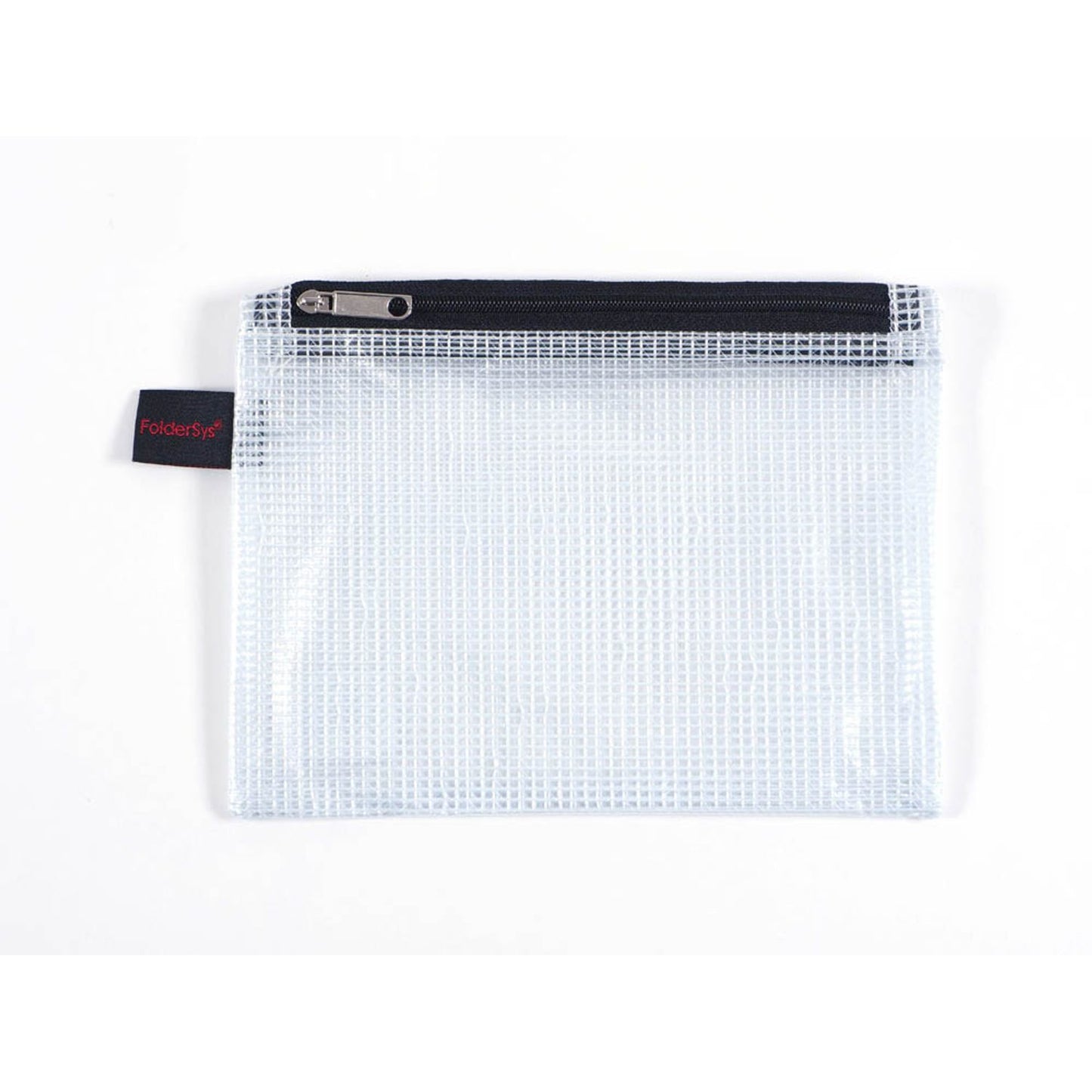 FolderSys Reißverschlussbeutel transparent/schwarz 0,15 mm | 40446-30