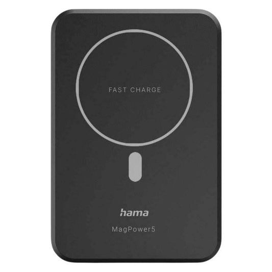 hama MagPower5 wireless Powerbank 5.000 mAh schwarz | 201695