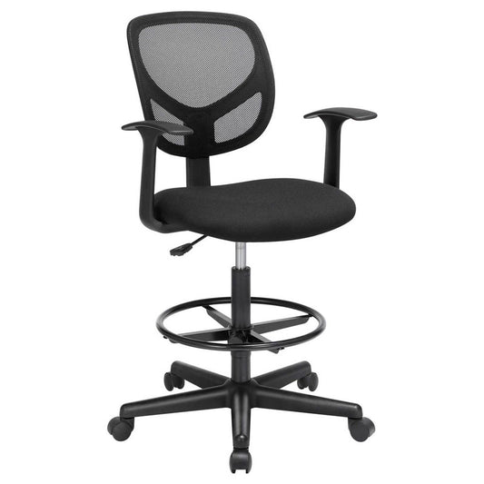 SONGMICS Arbeitsdrehstuhl schwarz | OBN25BK
