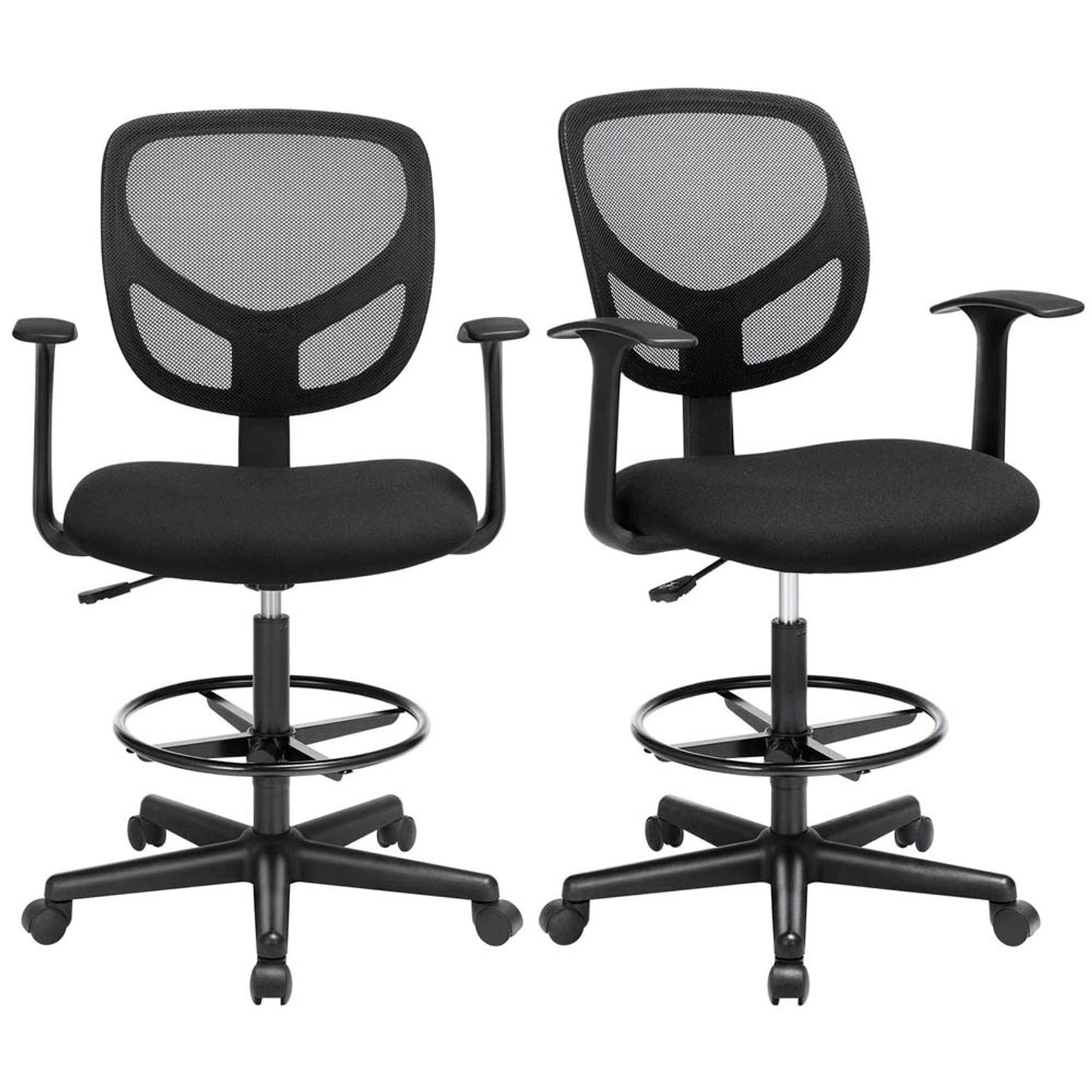 SONGMICS Arbeitsdrehstuhl schwarz | OBN25BK