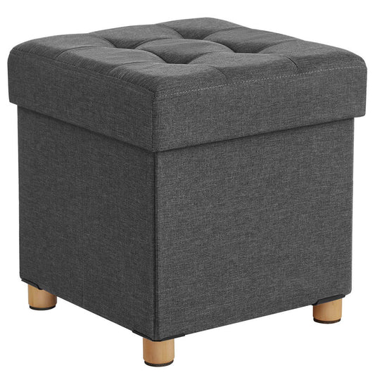 SONGMICS Hocker mit Stauraum dunkelgrau | LSF14GYZ