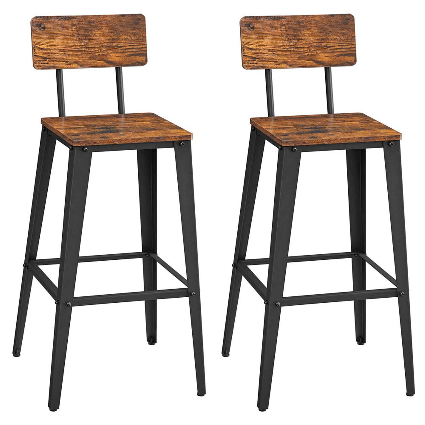 VASAGLE Barhocker braun | LBC078B01 | 1 Pack = 2 St.