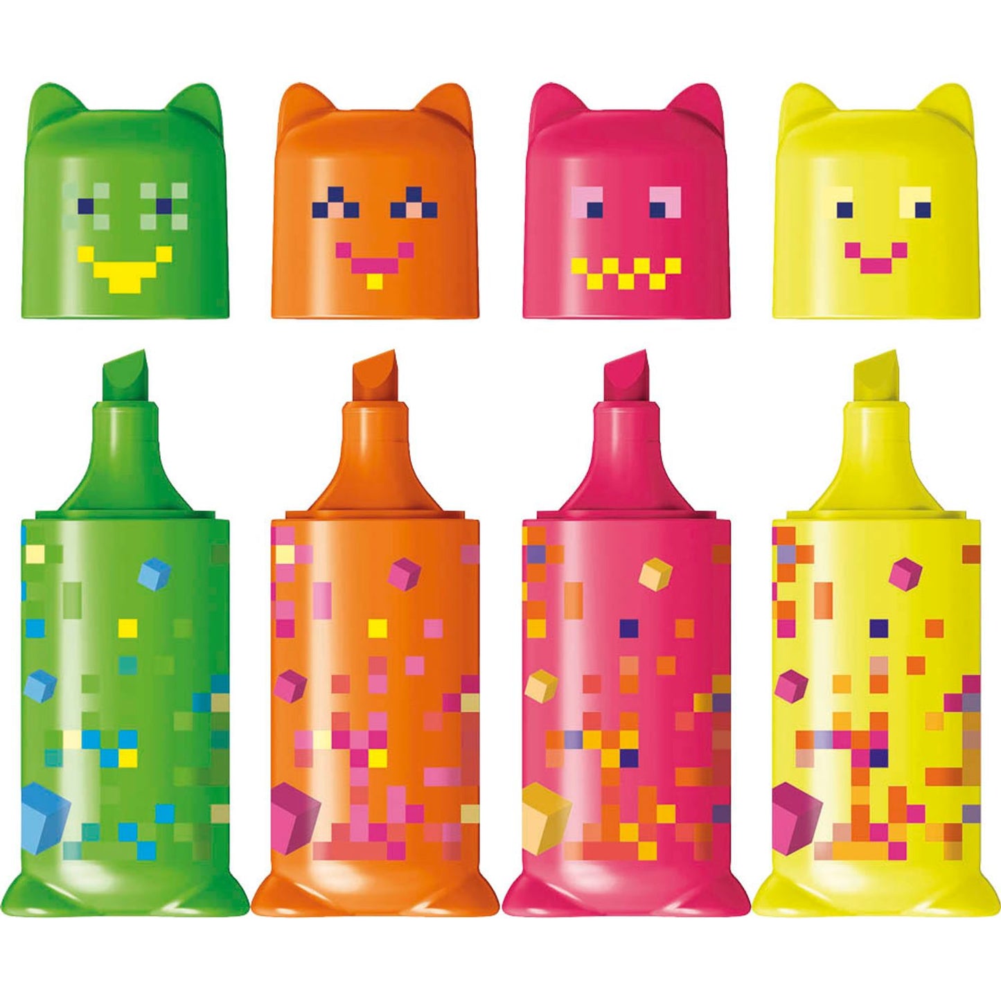 maped PIXEL PARTY Mini Textmarker farbsortiert | 743602 | 1 Pack = 4 St.
