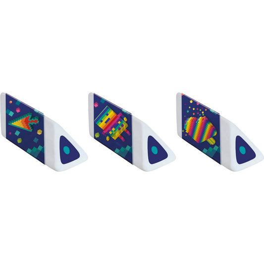 maped Radiergummis PIXEL PARTY weiß | 119522 | 1 Pack = 3 St.