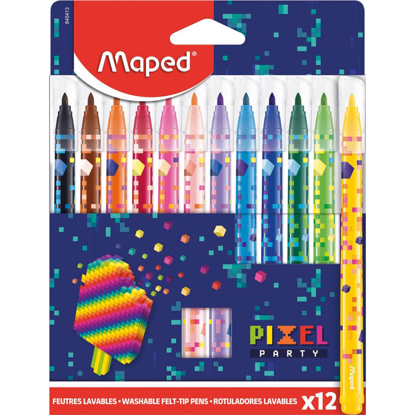 maped PIXEL Party Filzstifte farbsortiert | 845413 | 1 Pack = 12 St.