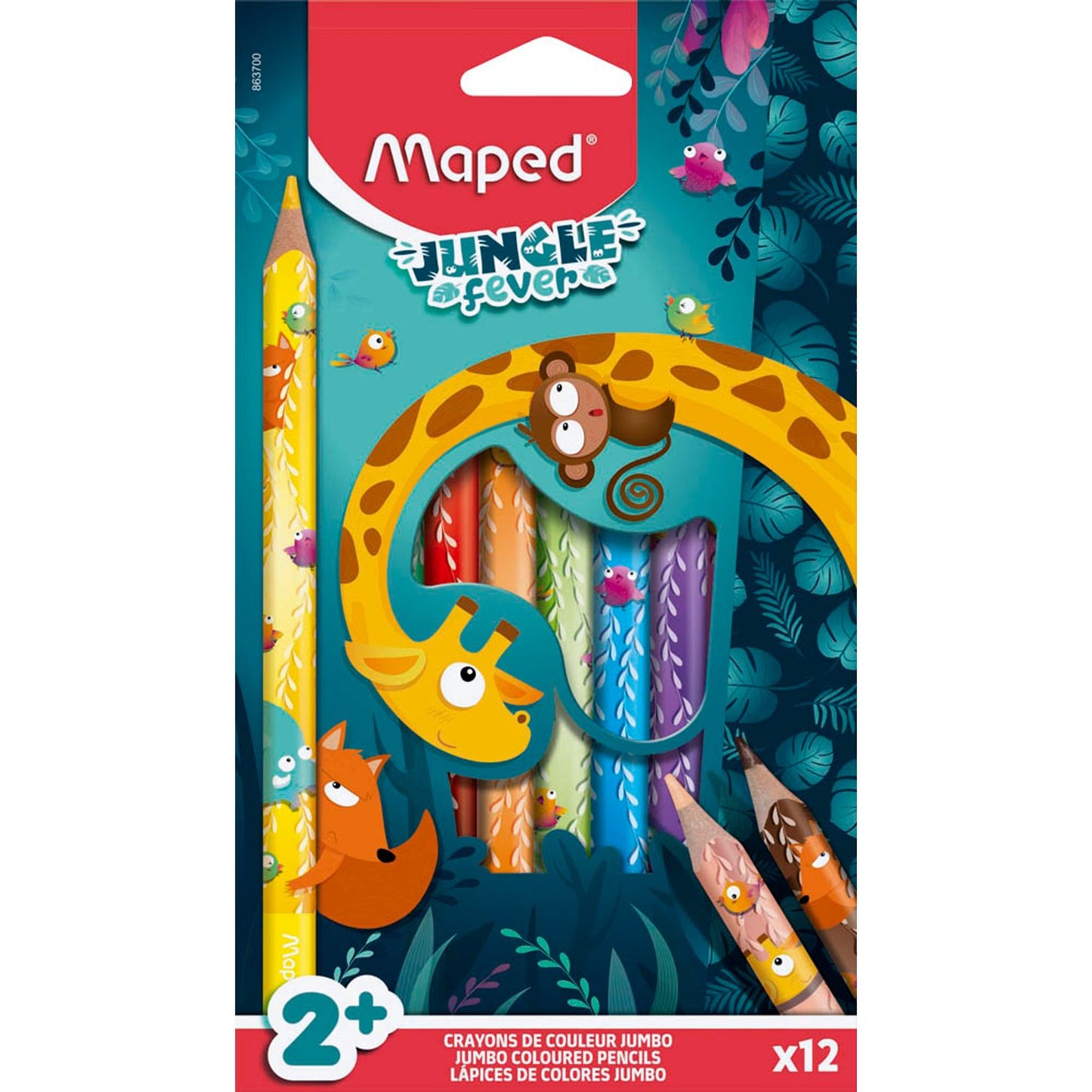maped JUNGLE fever Buntstifte farbsortiert | 863700 | 1 Pack = 12 St.