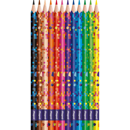 maped PIXEL PARTY Buntstifte farbsortiert | 862204 | 1 Pack = 12 St.