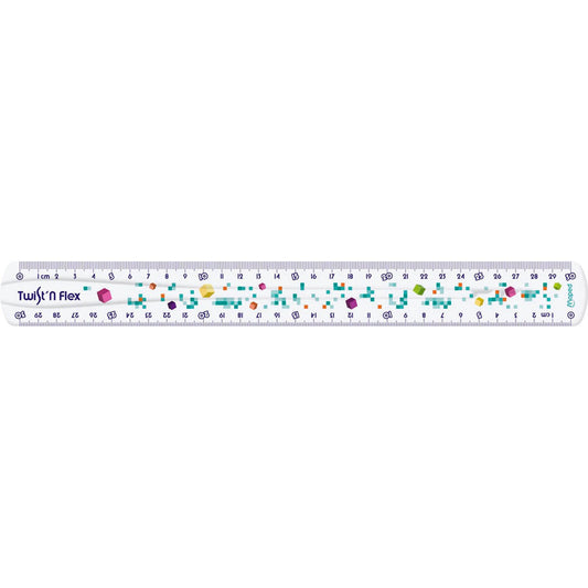 maped Lineal TWIST'n Flex PIXEL PARTY 30,0 cm, transparent | 279318