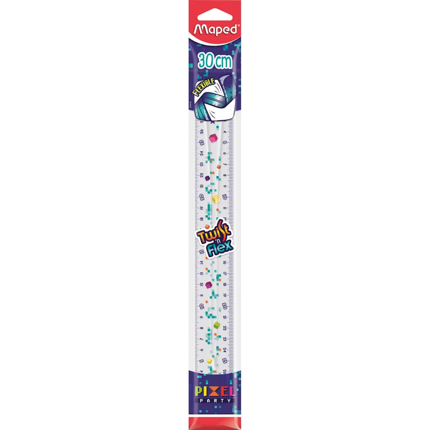maped Lineal TWIST'n Flex PIXEL PARTY 30,0 cm, transparent | 279318