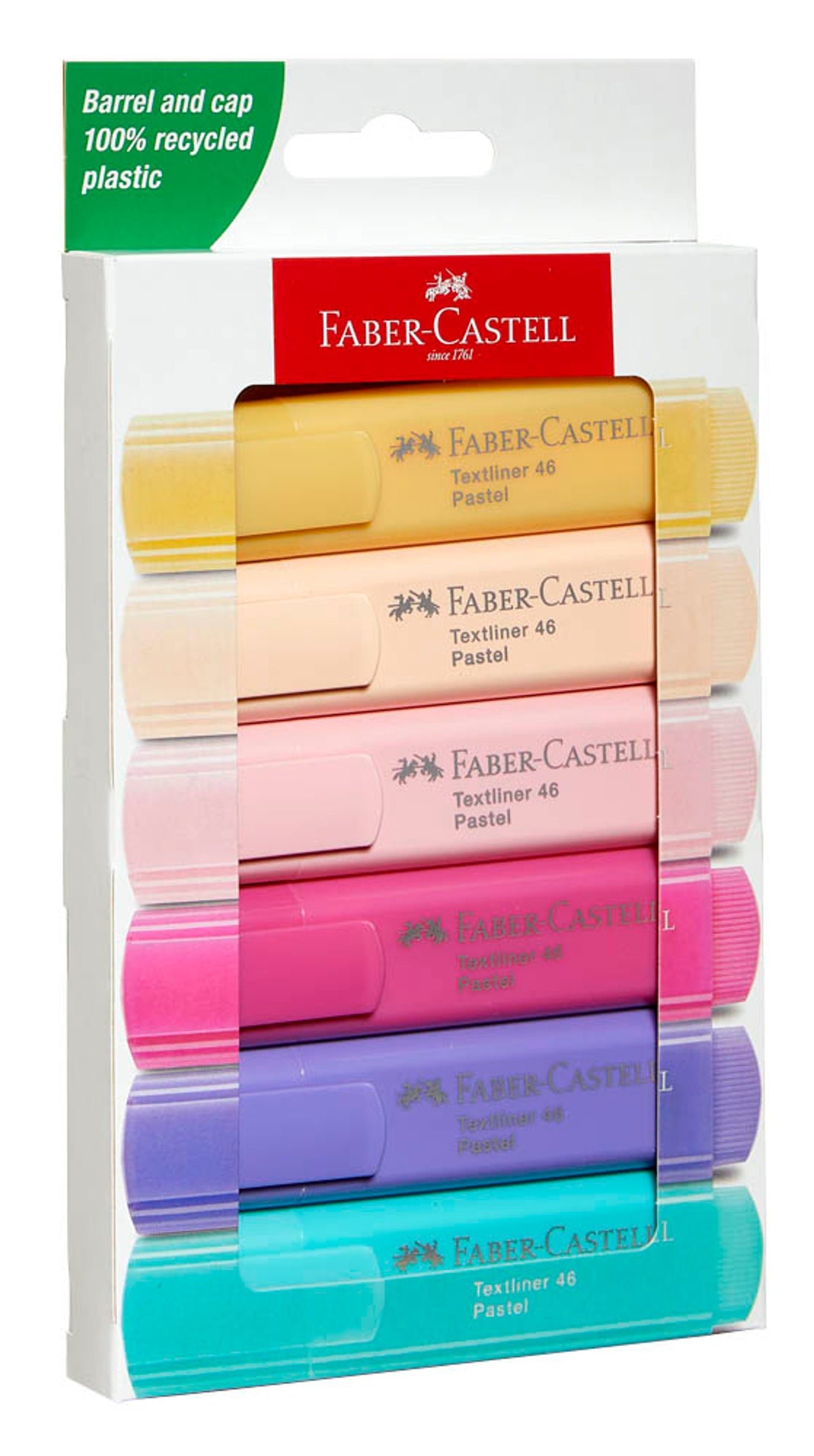 FABER-CASTELL TL 46 Pastell Textmarker farbsortiert, St.