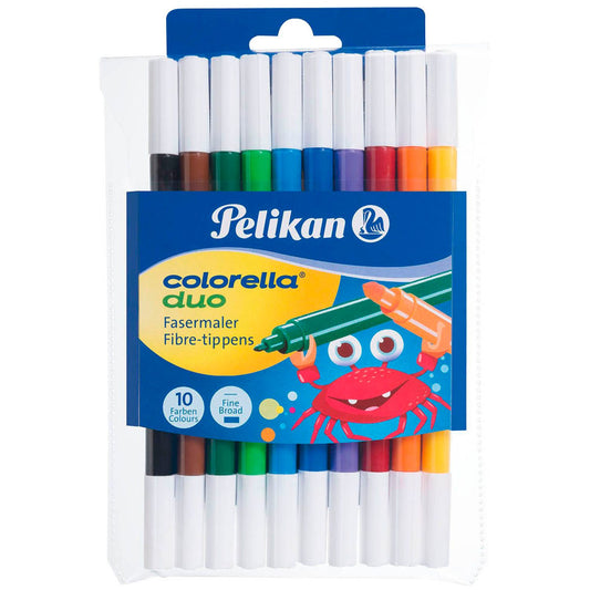 Pelikan Colorella Duo C407 Filzstifte farbsortiert | 100401712 | 1 Pack = 10 St.