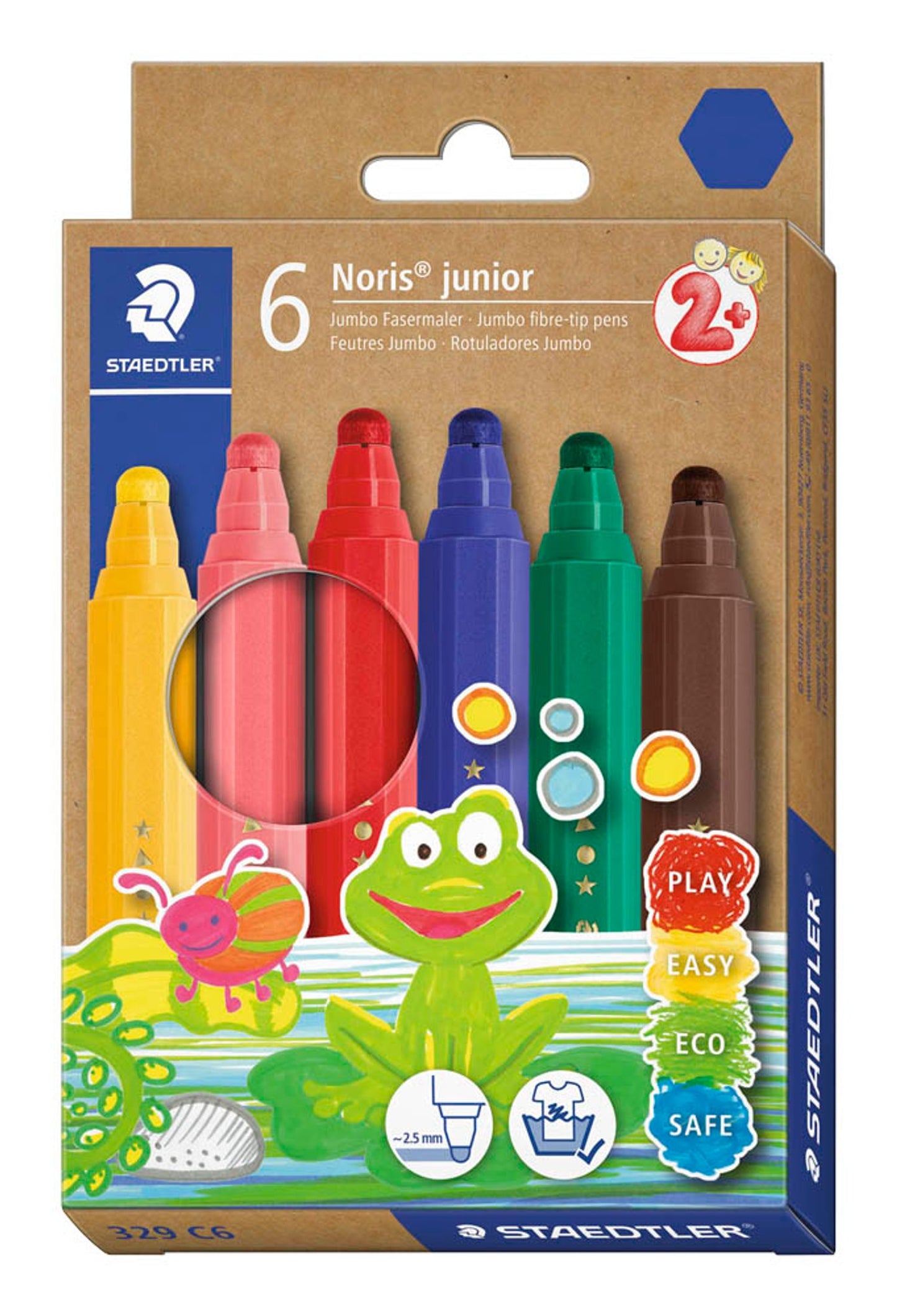 STAEDTLER Noris® junior 329 Filzstifte farbsortiert