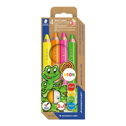 STAEDTLER 3 in1 Noris junior Buntstifte mehrfarbig | 140 C4P1 | 1 Pack = 4 St.