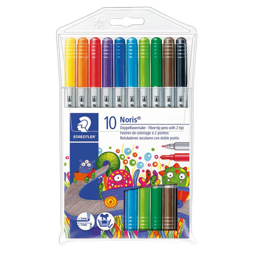 STAEDTLER Noris® 320 Filzstifte farbsortiert | 320 C10 | 1 Pack = 10 St.
