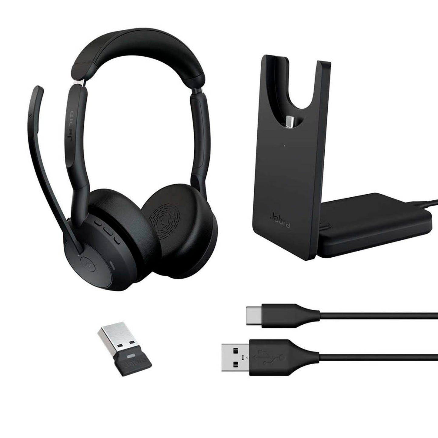 Jabra Evolve2 55 MS mit Ladestation Headset schwarz | 25599-999-989