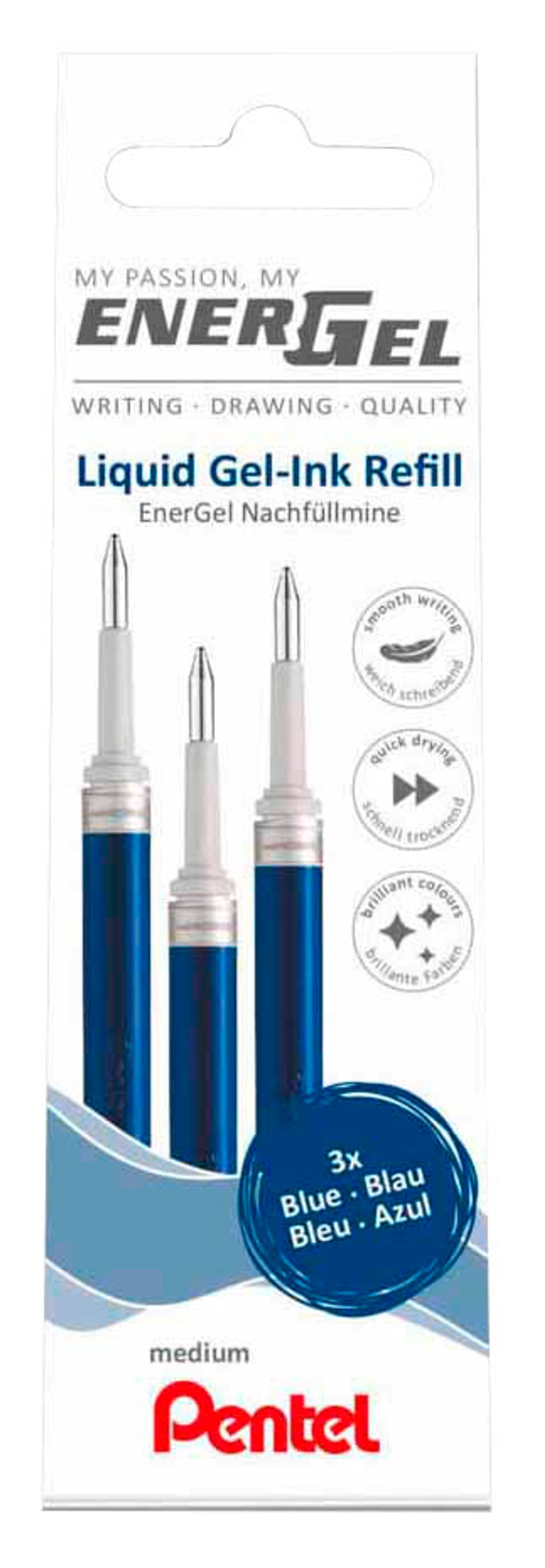 Pentel EnerGel Gelschreiberminen 0,35 mm 3 St.