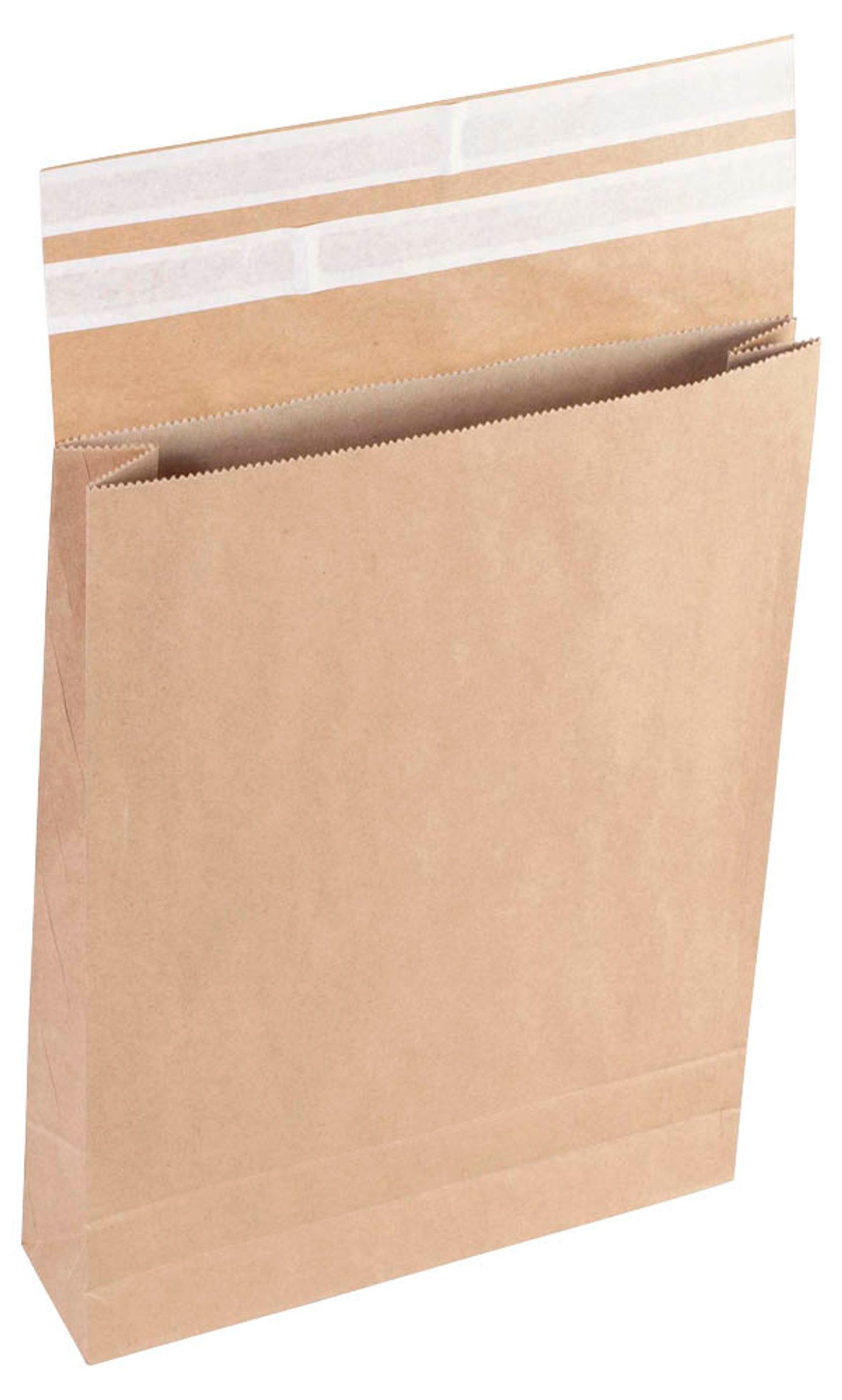 flexiPAK Faltentaschen classic Doppelfixverschluss ohne Fenster braun