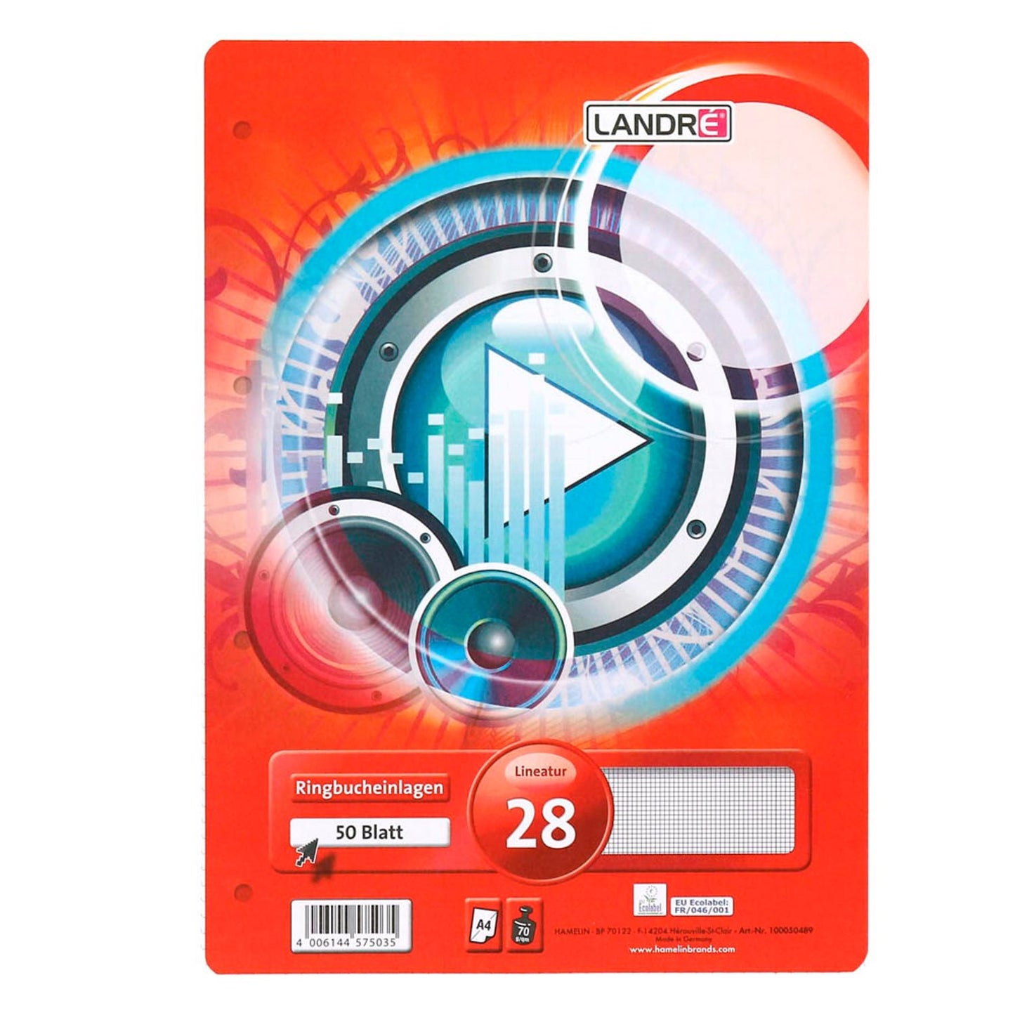 LANDRÉ® Ringbucheinlagen A4, 50 Blätter