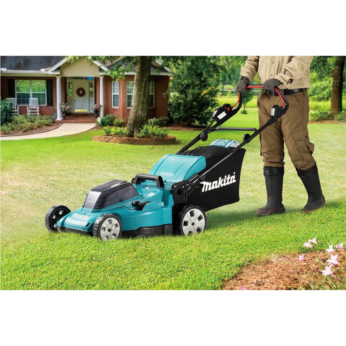 makita Akku-Rasenmäher 2x 18,0 V für bis zu 650,0 - 800,0 m², ohne Akku | DLM480Z