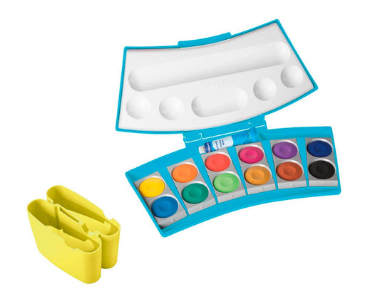 Pelikan ProColor Wasserfarbkasten 2 Wasserboxen + Deckweiß und Farben