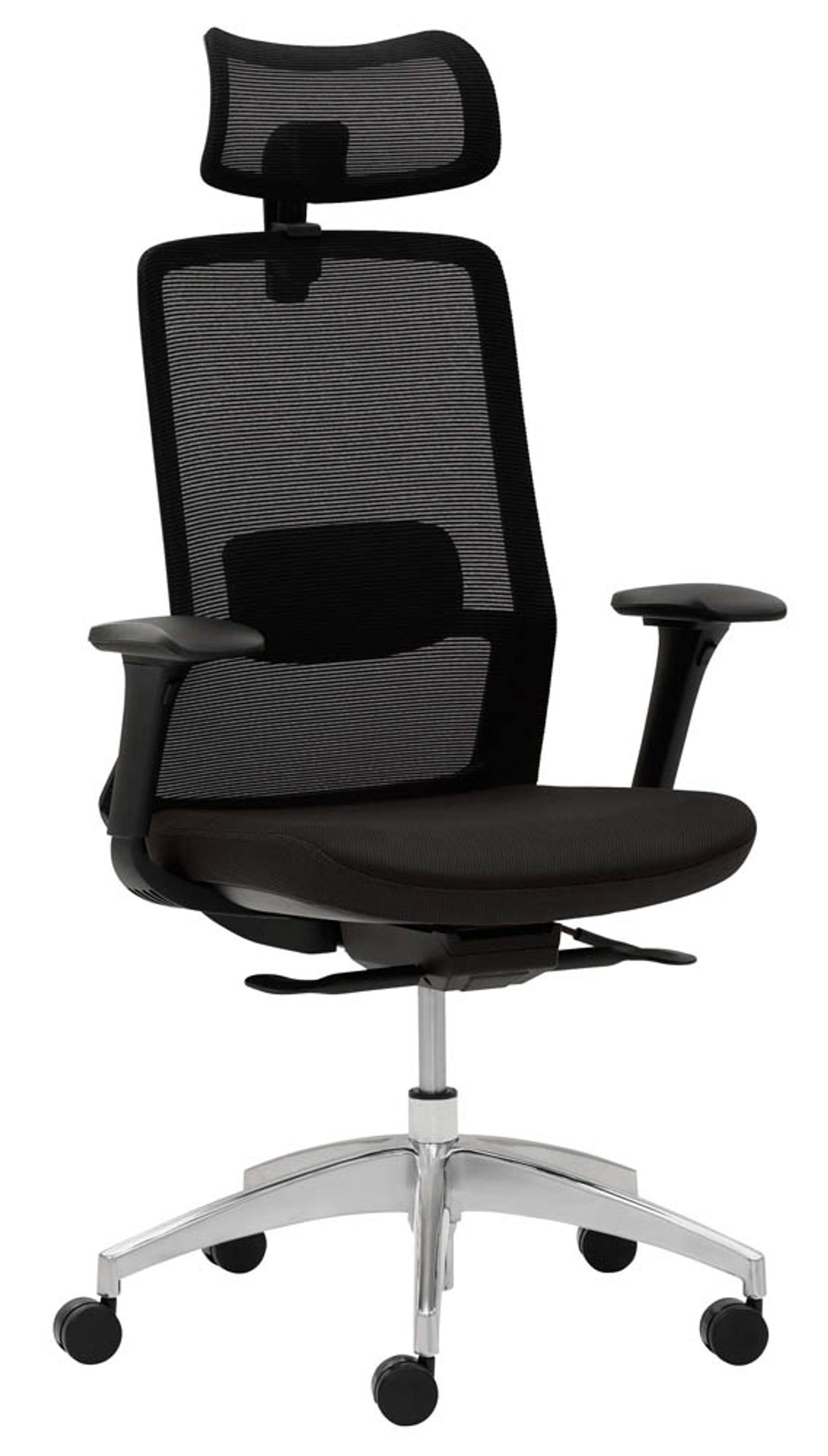 Mayer Bürostuhl, 2482 Stoff schwarz, Gestell alu