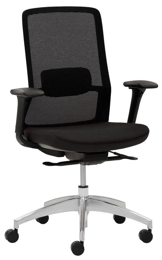 Mayer Bürostuhl, 2482 Stoff schwarz, Gestell alu