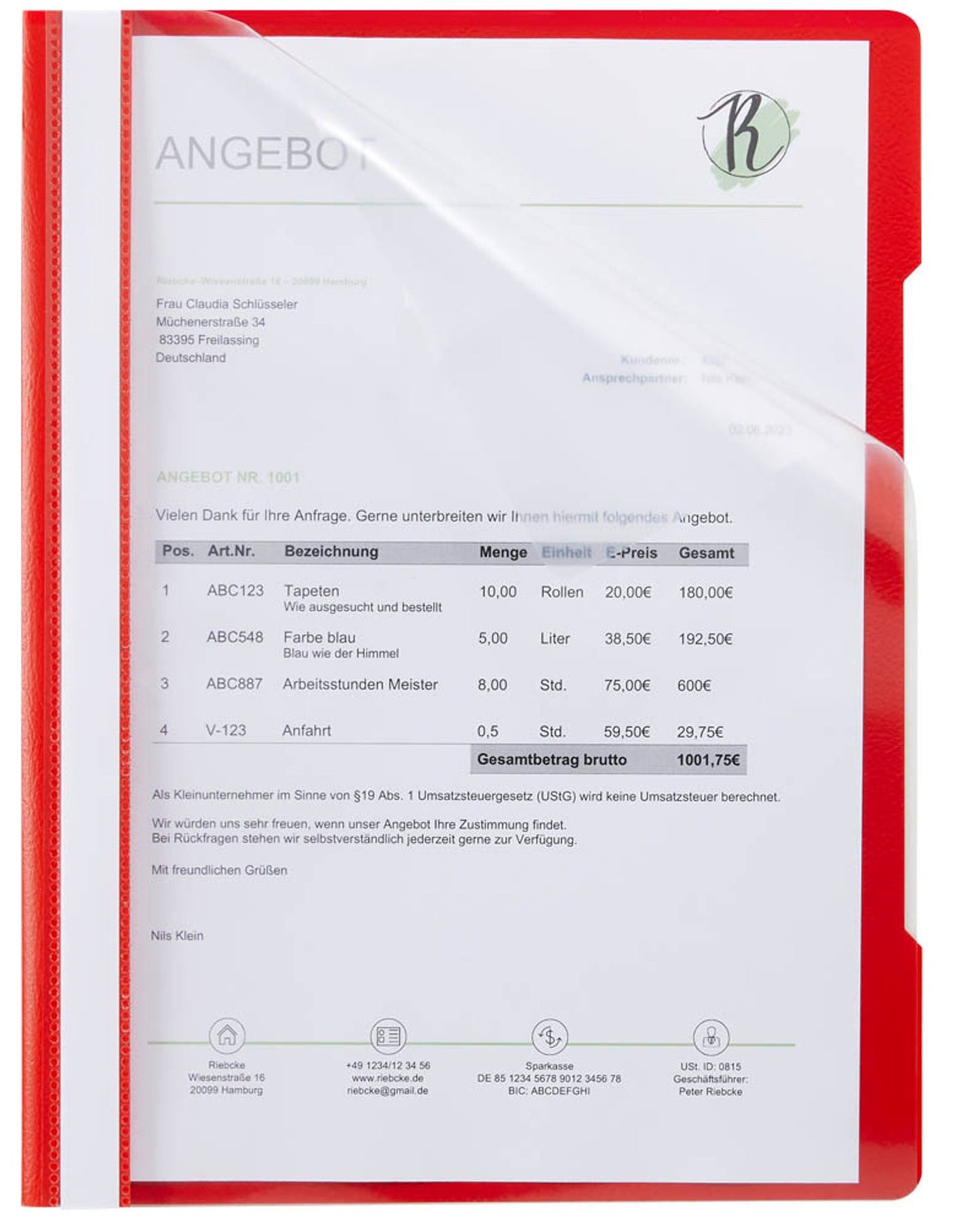 Schnellhefter Quality Kunststoff DIN A4,