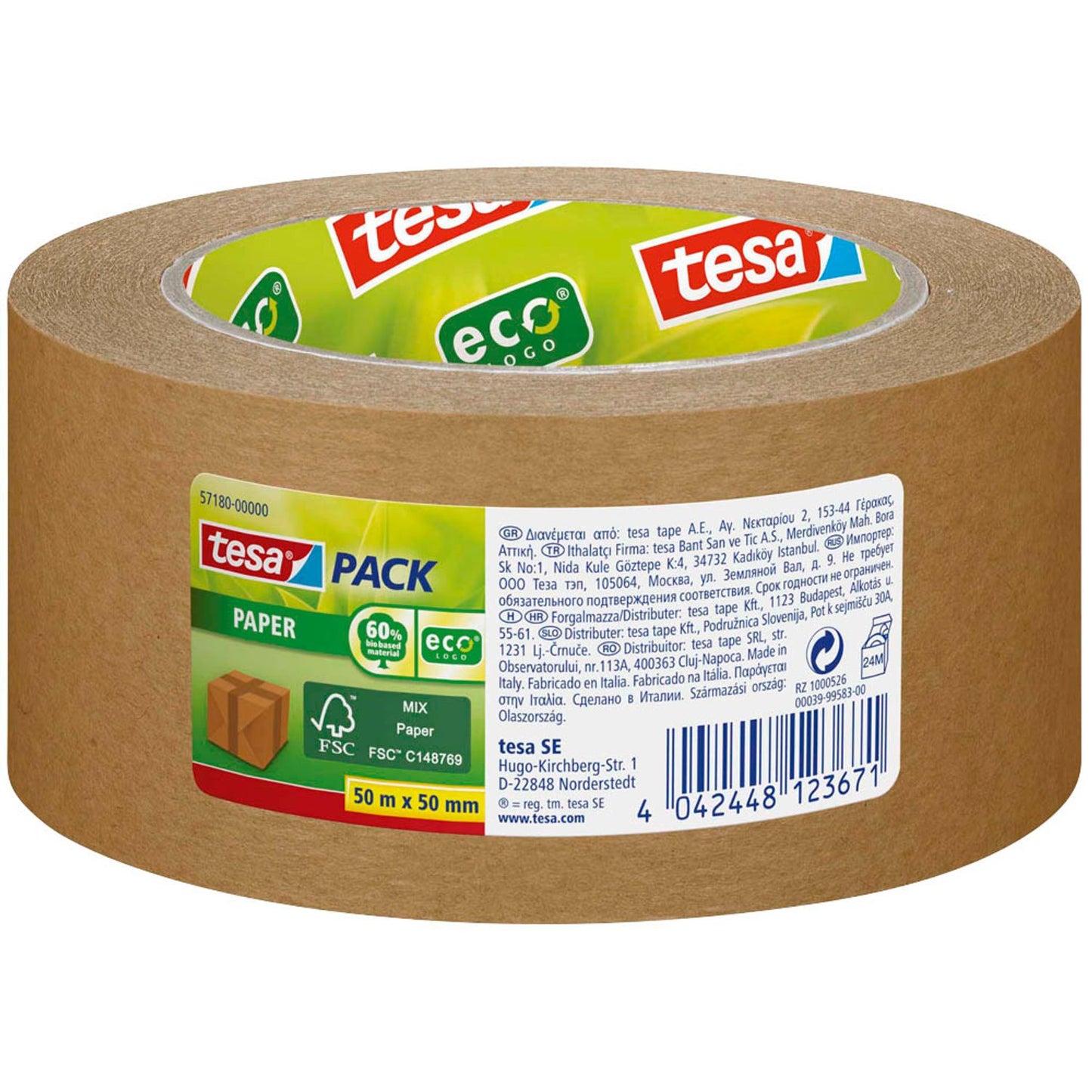 tesa Packband pack® Paper braun 50,0 mm x 50,0 m | 57180-00000-05