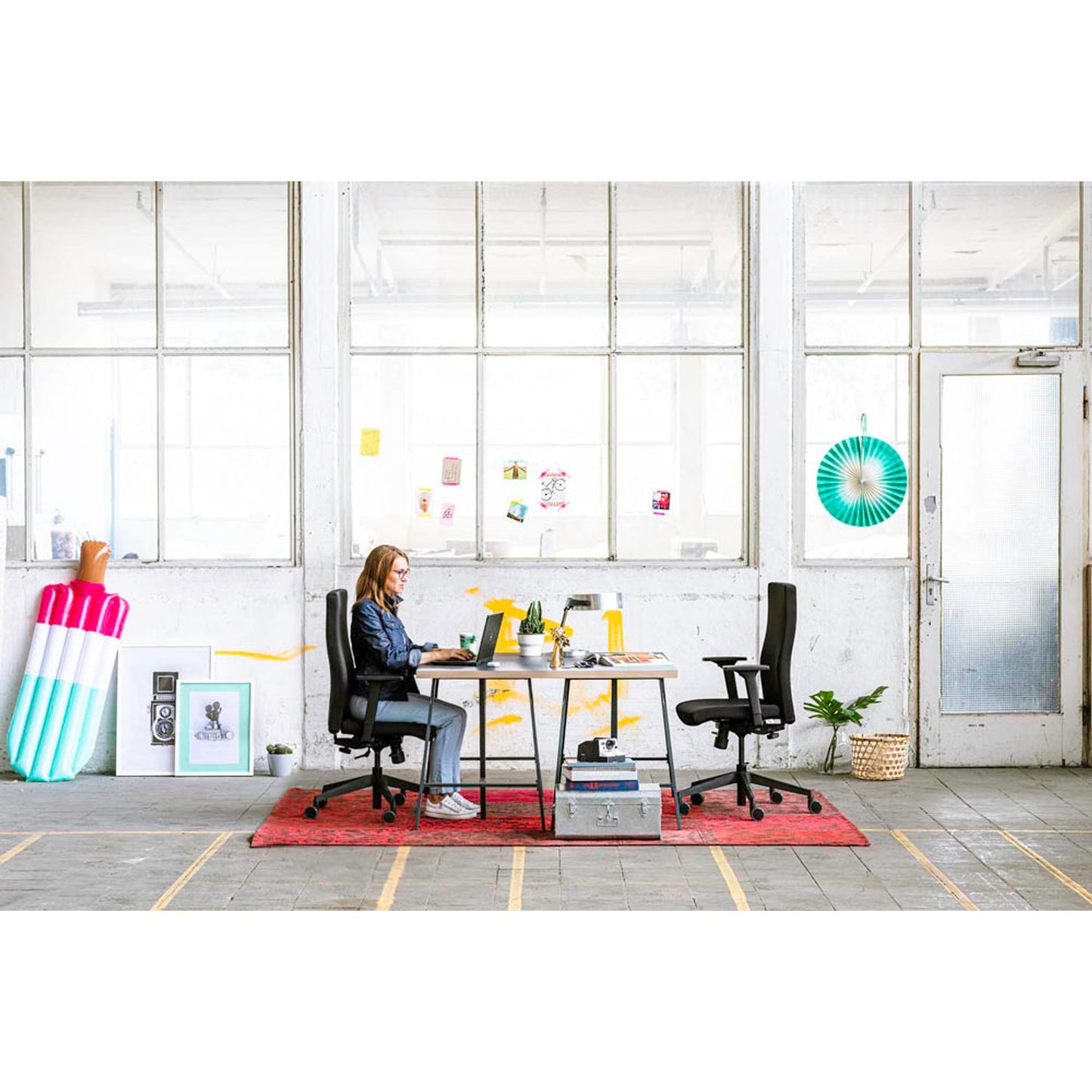 Trendoffice by Dauphin Bürostuhl to-strike work, Stoff schwarz, Gestell schwarz | 9248SY1FVKGS