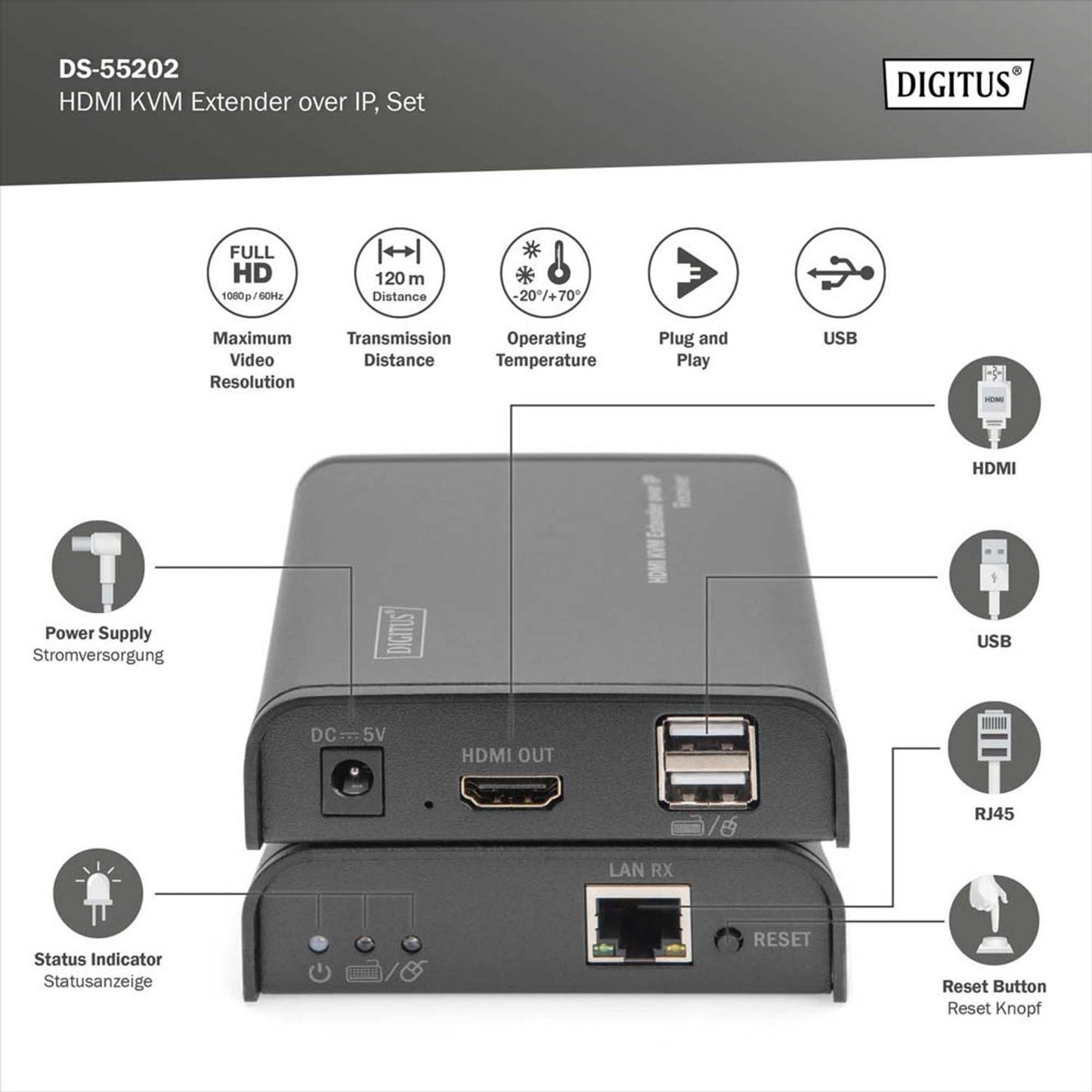 DIGITUS HDMI-Repeater | DS-55202