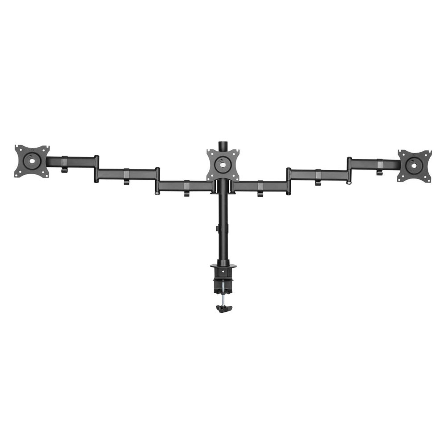 DIGITUS Monitor-Halterung schwarz für 3 Monitore, Tischklemme | DA-90362