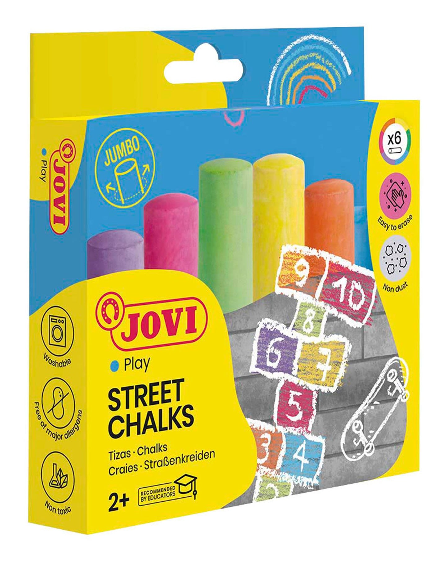 JOVI Street Chalks Straßenmalkreide farbsortiert