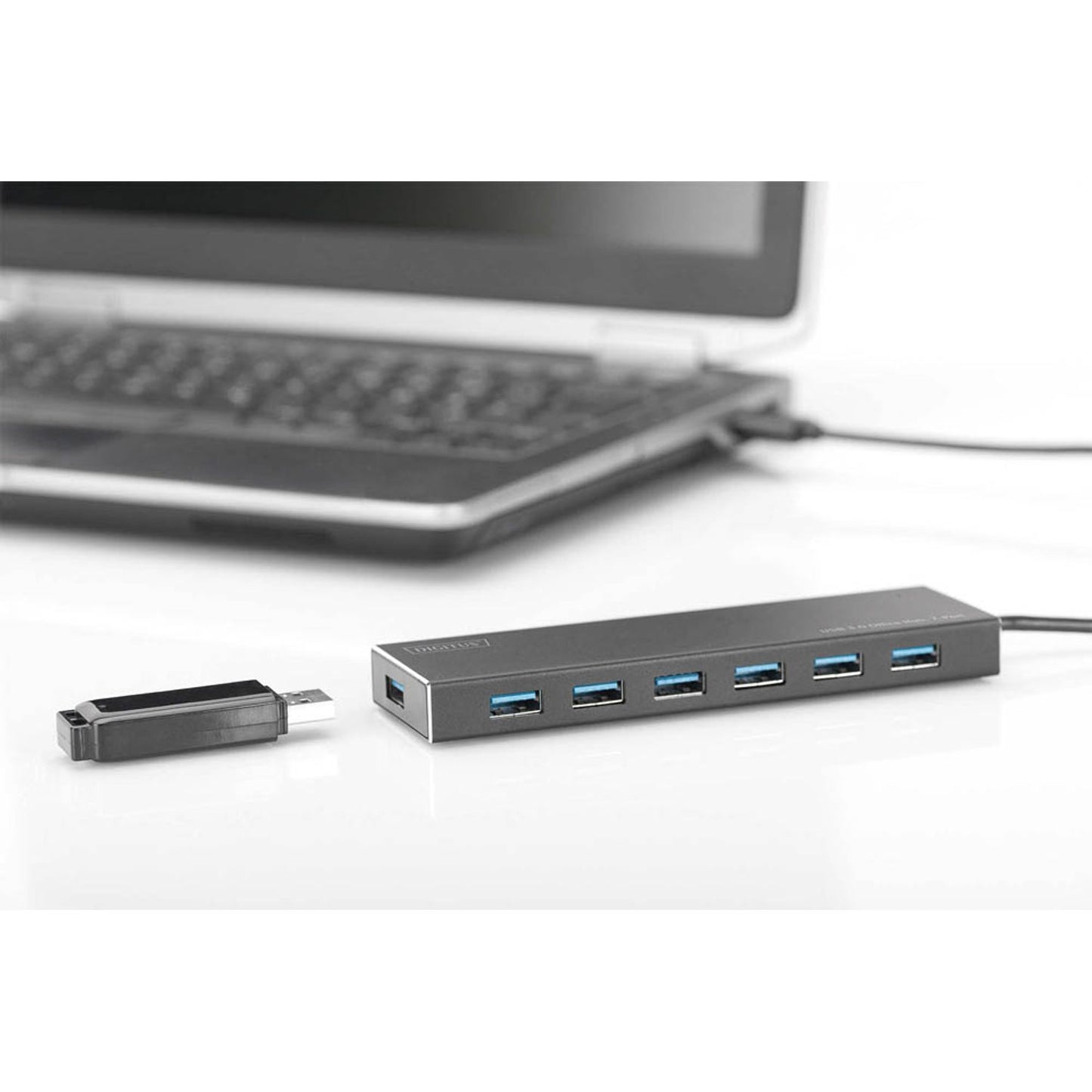 DIGITUS USB-Hub 7-fach grau | DA-70241-1
