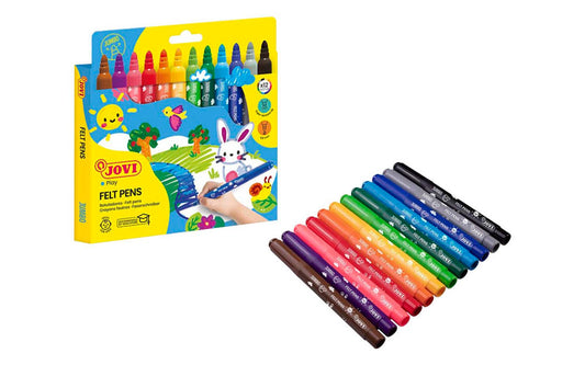 JOVI Jumbo Filzstifte farbsortiert, St.