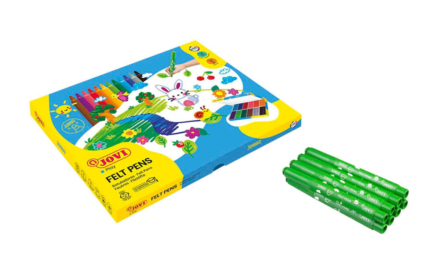 JOVI Jumbo Filzstifte farbsortiert, St.