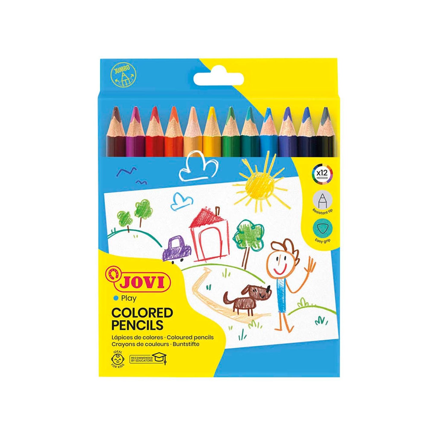 JOVI Buntstifte farbsortiert | 735/12 | 1 Pack = 12 St.