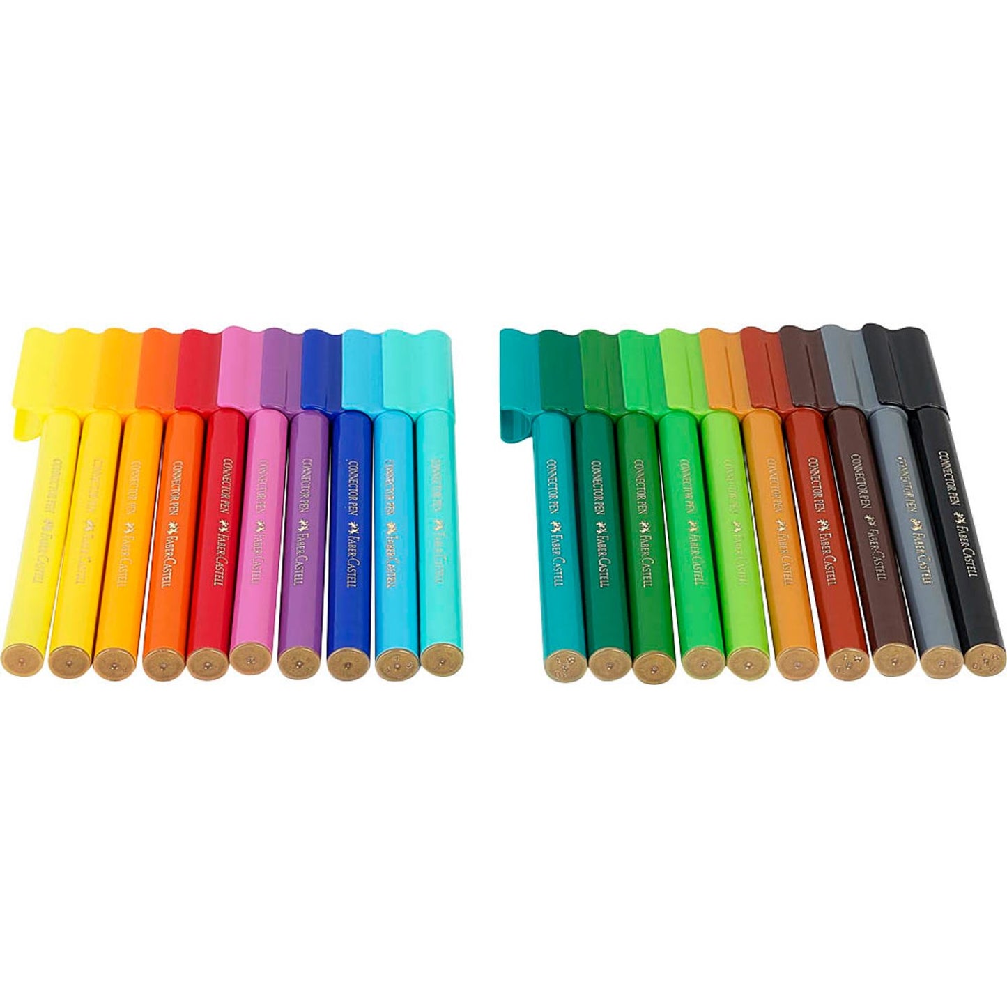 FABER-CASTELL Connector Filzstifte farbsortiert | 155546 | 1 Pack = 20 St.