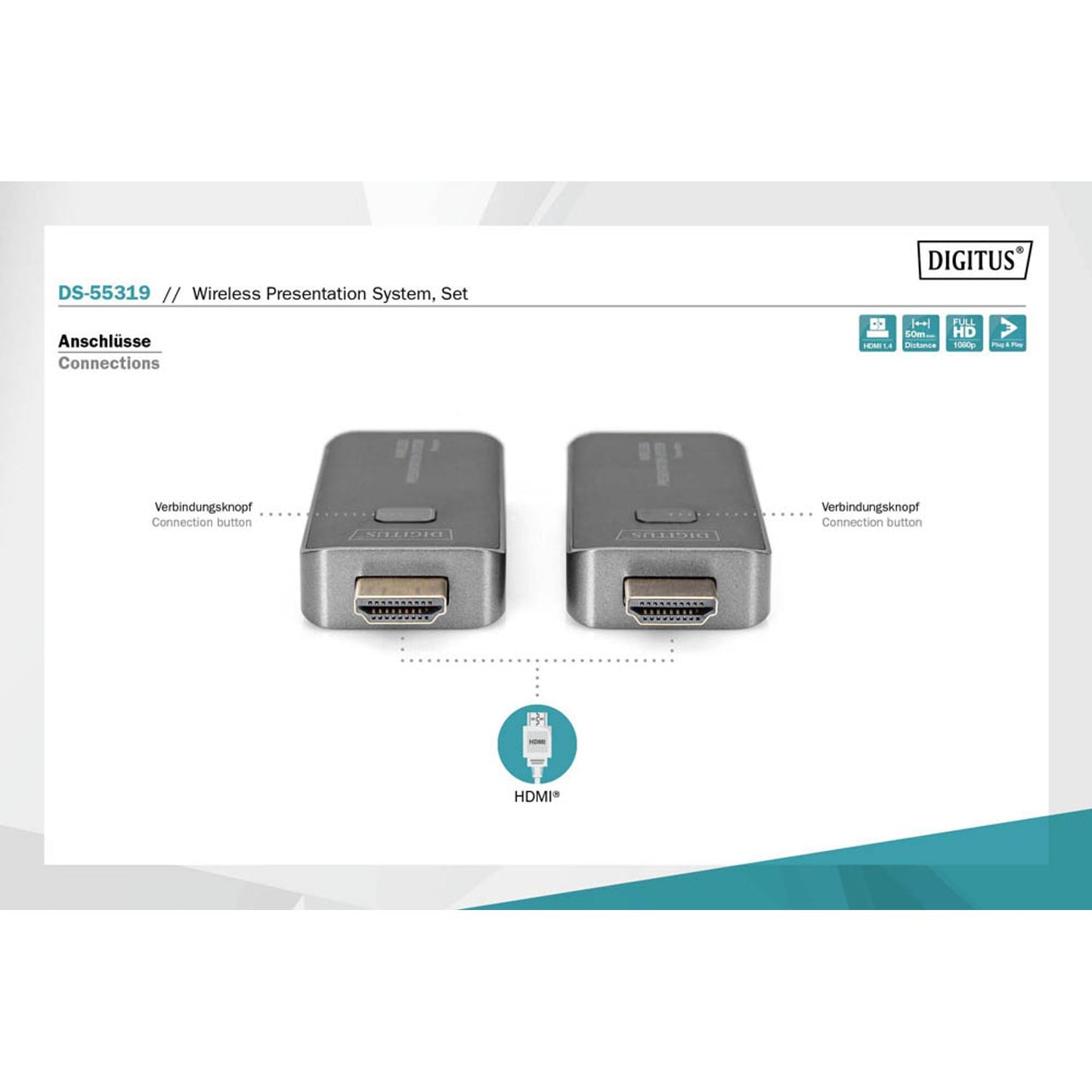 DIGITUS Click & Present Mini Präsentationssystem | DS-55319