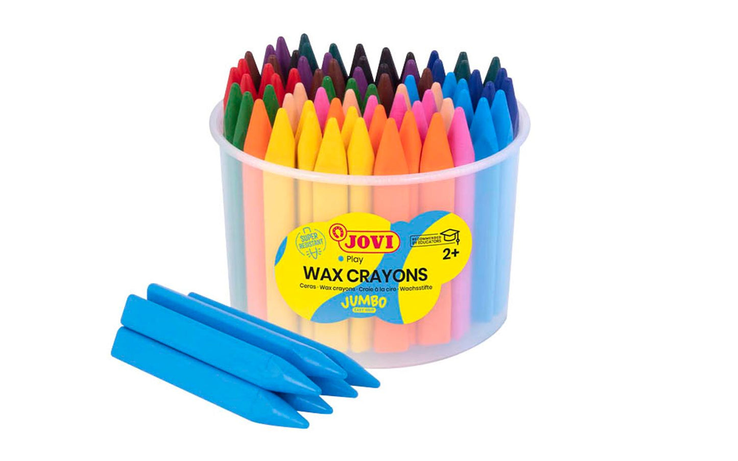 JOVI Jumbo Easy Grip Wachsmalstifte farbsortiert, St.