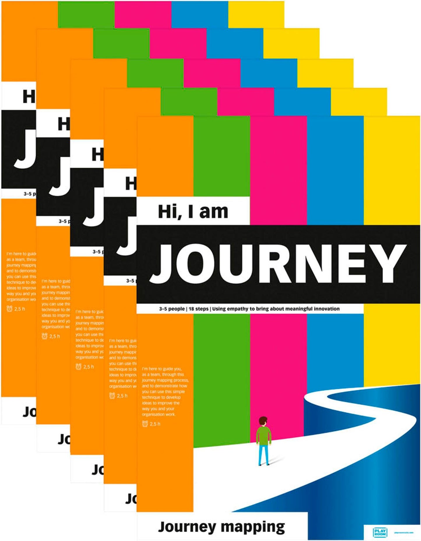 PLAYROOM Flipchart-Arbeitsblöcke Journey Flip DE 65,0 x 97,0 cm, 14 Blatt (80 g/qm), 5 Blöcke
