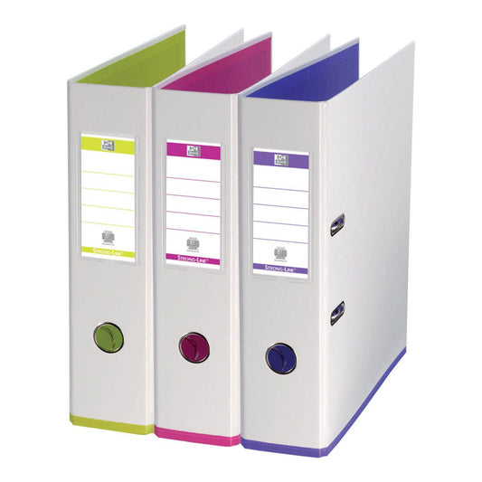 OXFORD myColour Strong-Line Ordner farbsortiert Karton 8,0 cm DIN A4 | 100023638 | 1 Pack = 10 St.