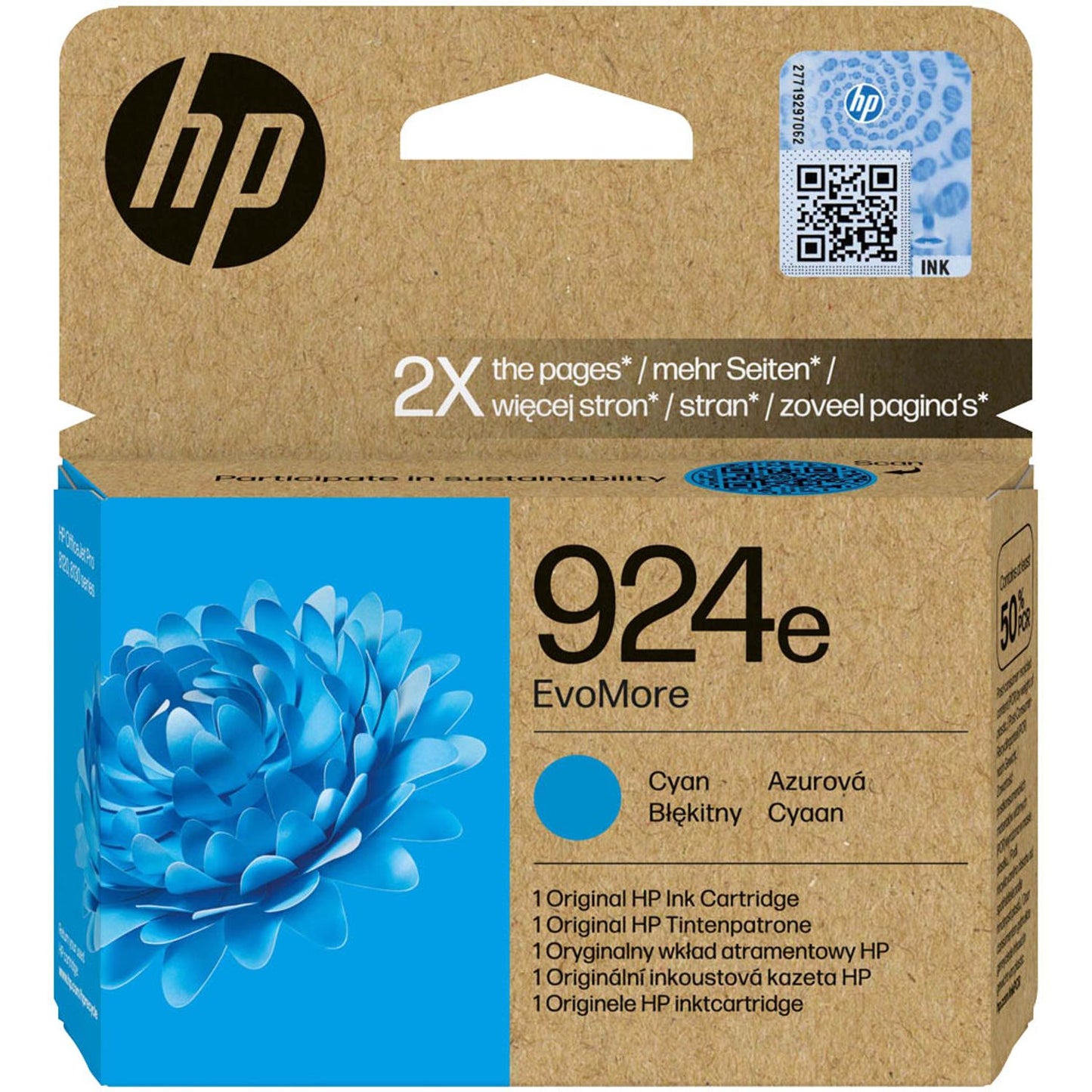 HP 924e () cyan Druckerpatrone | 4K0U7NE