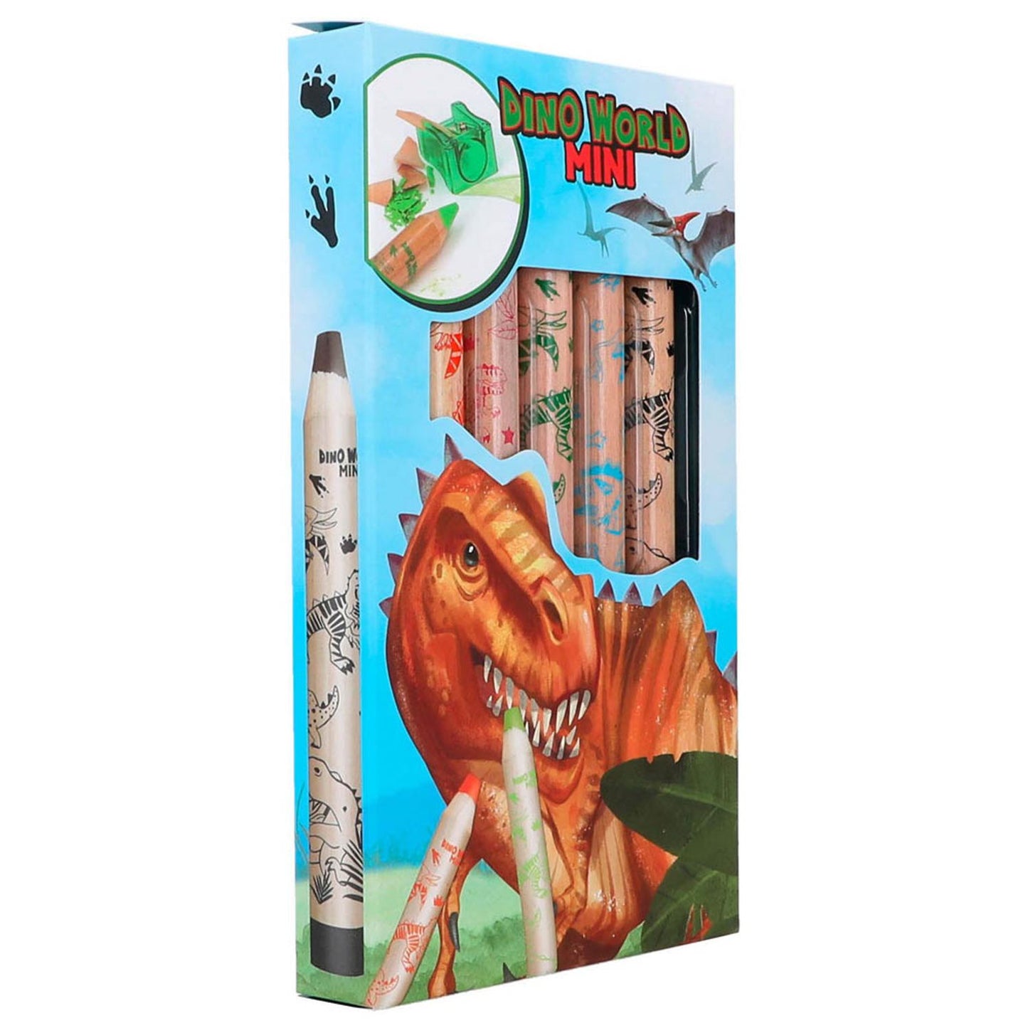 DEPESCHE Dino World Mini Dino Buntstifte farbsortiert | 12180 | 1 Pack = 5 St.