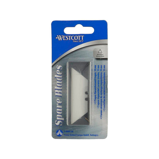 WESTCOTT Cuttermesser-Klingen silber 19 mm | E-84041 00 | 1 Pack = 3 St.